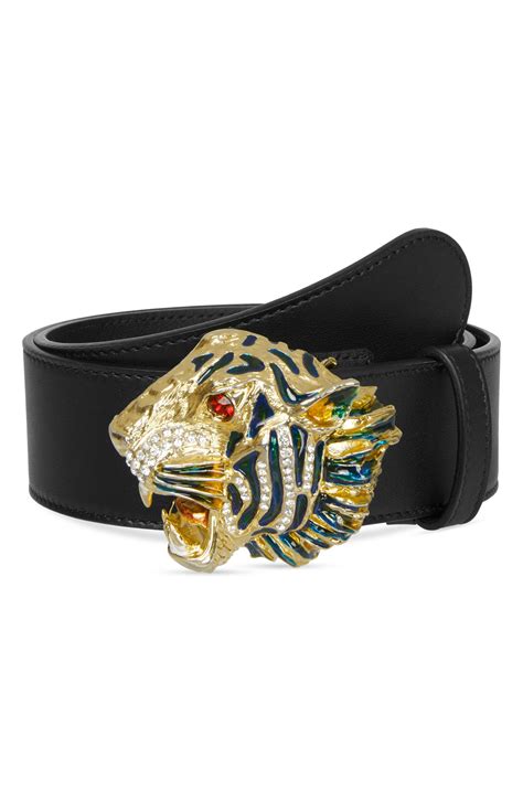 gucci tiger head waist belt